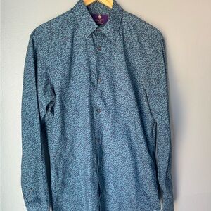 Liberty London Blue and Purple Floral Shirt